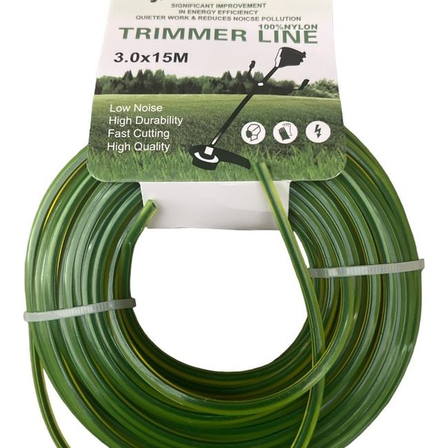 Fir motocoasa cu insertie carbon, 3 mm x 15m, patrat