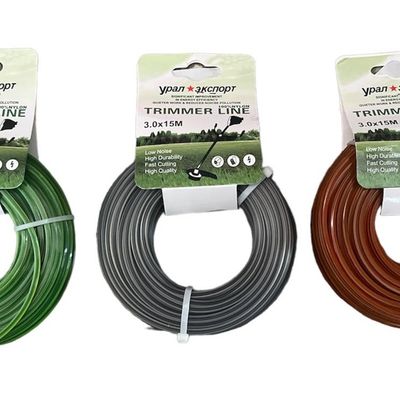 Fir motocoasa cu insertie carbon, 3 mm x 15m, patrat