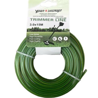 Fir motocoasa cu insertie carbon, 3 mm x 15m, patrat