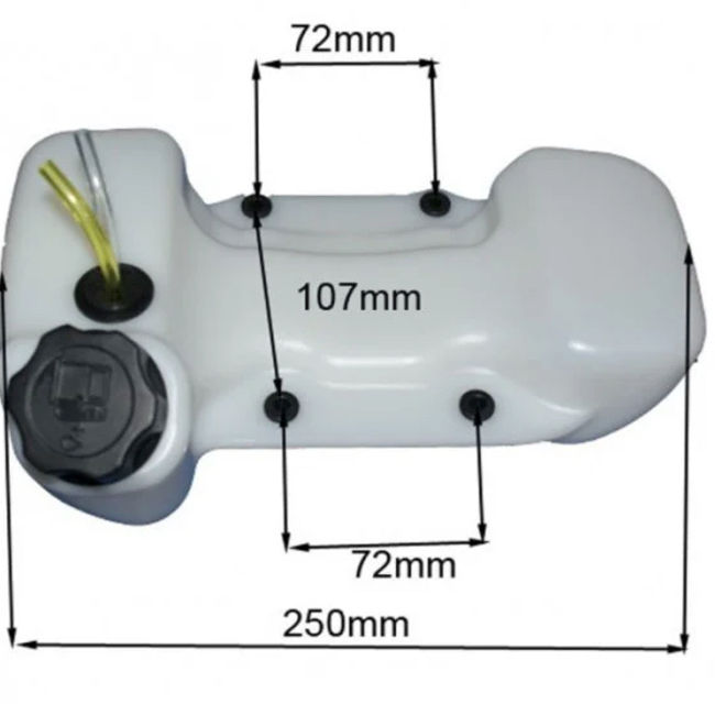 Rezervor benzina compatibil motocoasa Ruris DAC 210, DAC 310, 441, 431c