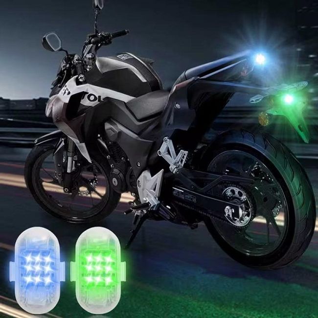 Set 2 lampi stroboscop wireless cu telecomanda, 25 moduri de iluminare, magnetice, moto, atv, auto, bicicleta