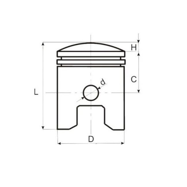 Kit piston atv cross 150cc Loncin (62mm, bolt 15mm) 4t