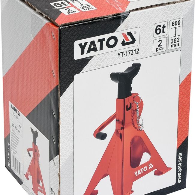 Set 2 suporti pentru auto, Yato YT-17312, capacitate 6 Tone