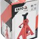 Set 2 suporti pentru auto, Yato YT-17312, capacitate 6 Tone