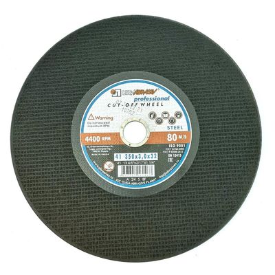 Disc abraziv pentru debitat metale, diametru 350mm, gaura 32mm, LUGA ABRASIV 