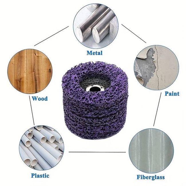 Disc cu banda violet, diametru 125 mm, pentru indepartarea ruginii pentru polizoare unghiulare