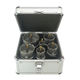 Set 6 carote cu vidia pentru metal cu burghiu din titan 22-65 mm, cutie metal
