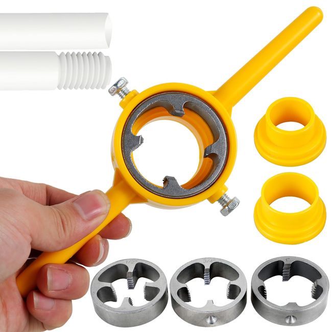 Set de filetare tevi PVC, 1/2-3/4-1, 6 piese