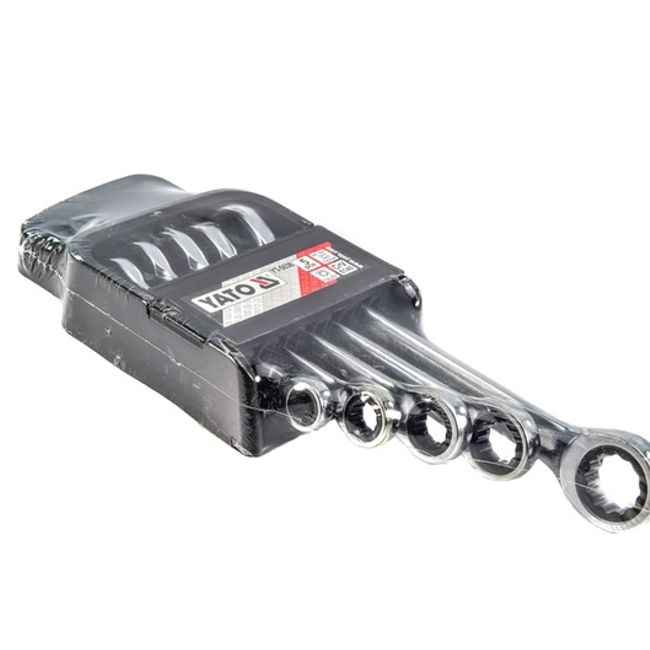 Set chei inelare drepte cu clichet Yato YT-5038, 8 - 19mm, 5 piese