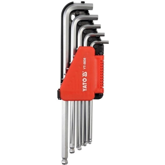 Set imbusuri, 1.6-9.5 mm, 12 bucati, cap sferic, Yato YT-5838