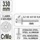 Cleste pentru popnituri 3.2 - 6.4 mm 330 mm Yato YT-3609