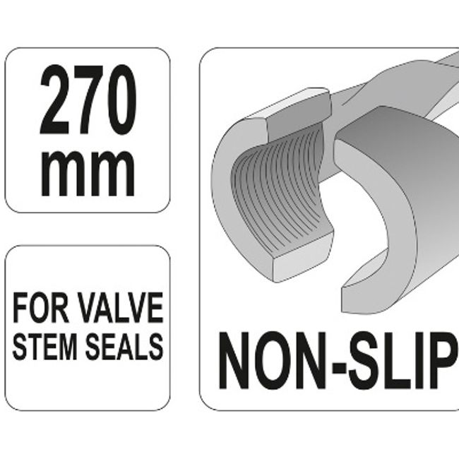Cleste pentru sigilat supape cu picior lung 270mm, YATO YT-0648