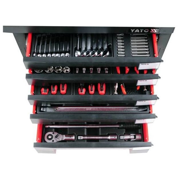 Dulap cu scule profesional 7 sertare echipat complet cu 165 piese Yato YT-55293