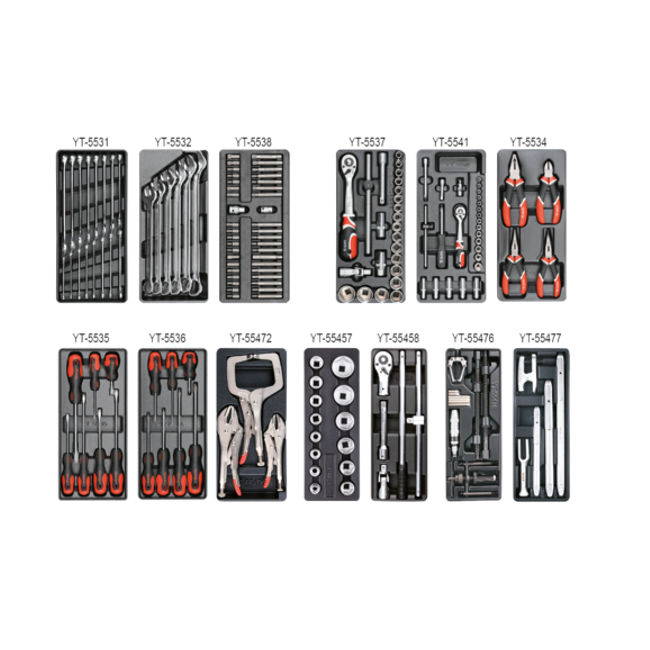 Dulap cu scule profesional 7 sertare echipat complet cu 165 piese Yato YT-55293