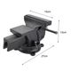 Menghina Rotativa din Fonta , Latime 150mm, Rotire 360 grade