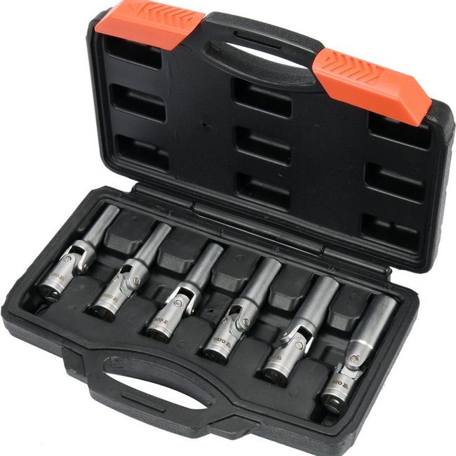 Set chei tubulare cu imbinare flexibila pentru bujii, Yato YT-05339, 6 bucati