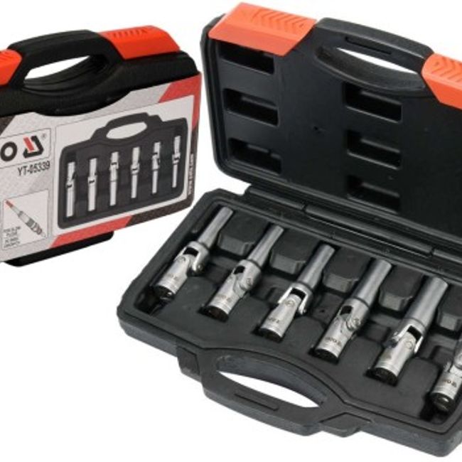 Set chei tubulare cu imbinare flexibila pentru bujii, Yato YT-05339, 6 bucati
