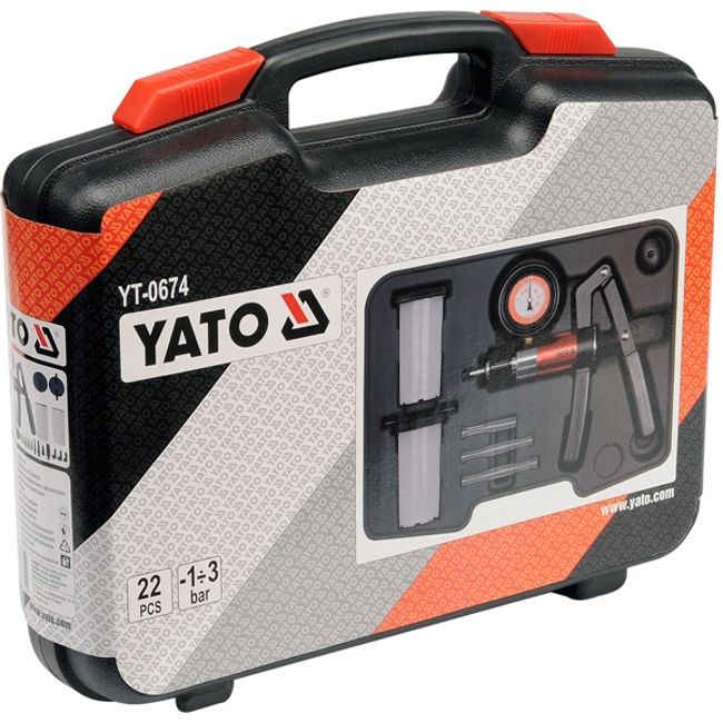Pompa de vidare cu accesorii 22buc 1/3BAR Yato YT-0674
