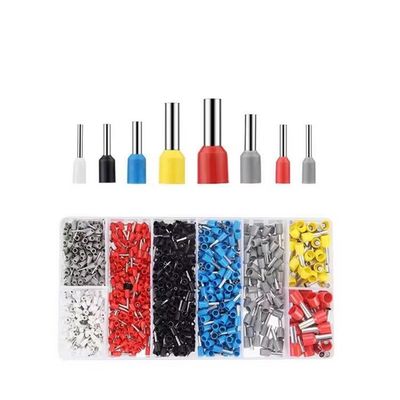 Set 1200 pini pentru fixare si sertizare cabluri, multicolor