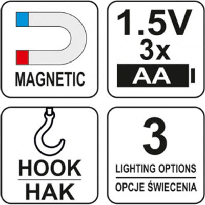 Lanterna Magnetica Rabatabila cu Led, 280lm, Yato YT-08513