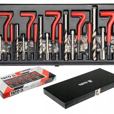 Set pentru reparat filete, Yato YT-1763, M5-M12, 131 bucati