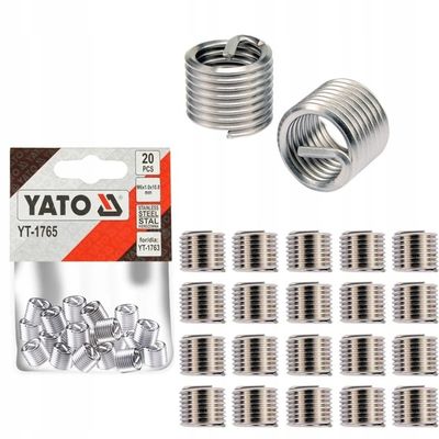 Set insertii pentru reparat filete M6 x 1.0 x 10.8 mm, Yato YT-1765