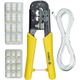 Set cleste sertizat conectori cu accesorii, RJ45 - RJ11, Vorel 45503