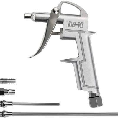 Pistol de suflat aer comprimat cu accesorii, tije 10cm/20cm