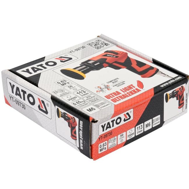 Slefuitor pneumatic, Yato YT-09730, 50 mm, excentric 2.5mm