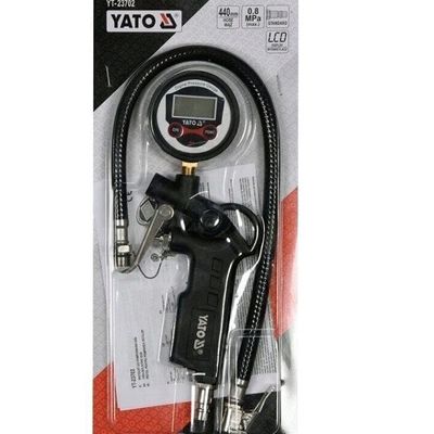 Pistol aer comprimat cu manometru digital, Yato YT-23702, 440 mm, 0.8 MPa