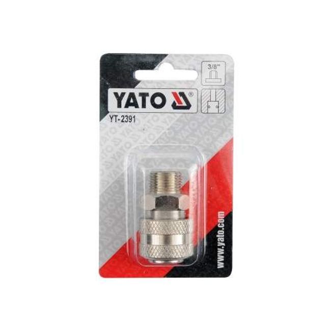 Mufa rapida pentru pistol peumatic, filet exterior 3/8", Yato YT-2391