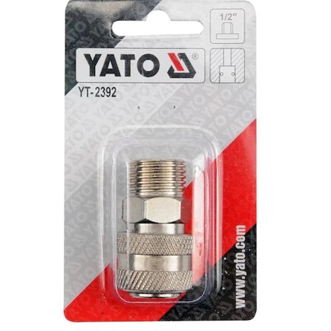 Mufa rapida pentru pistol peumatic, filet interior 1/2", Yato YT-2392