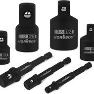 Trusa 7 piese adaptor impact si hex, 1/4 - 1/2 - 3/8, Horusdy® SDY 87001