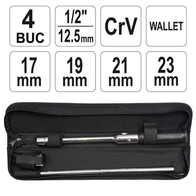 Cheie cruce pentru roti, Yato YT-08035, 17, 19, 21, 23 mm