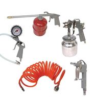 Kit Compresor Aer 5 piese, Furtun Presiune si Pistol Umflat, Lichid , Vopsitorie si Suflat Aer (AYM)
