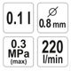 Pistol de vopsit cu rezervor plastic, Yato YT-2341, 0.6l, duza 1.5mm, 410l/min