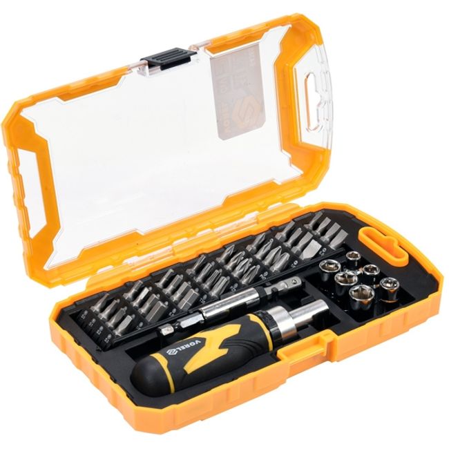 Set surubelnite cu biti, Vorel 64385, 41 piese