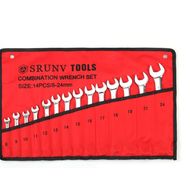 Set de Chei Combinate, SRUNV, 14 Piese, 8-24mm, CrV