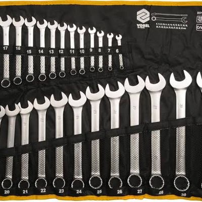 Chei combinate Vorel 51715, 6-32 mm, set 25 bucati, satinate, CrV