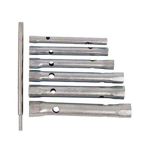 Set chei tubulare duble Miromoto 8-17 mm, lungi, 6 canturi, 6 piese