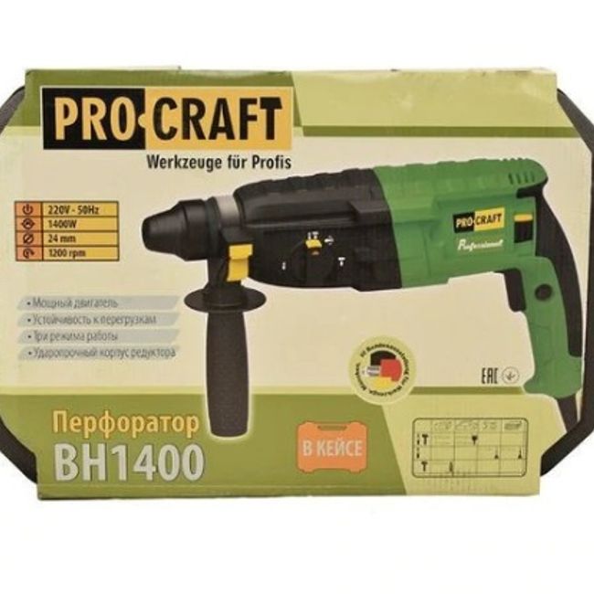 Ciocan rotopercutor Procraft BH1400DFR, 790 W, 3 J, SDS-Plus