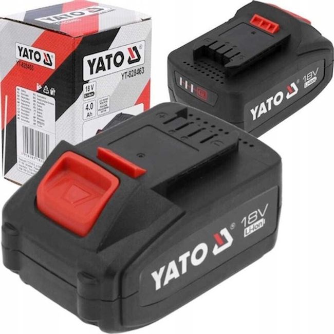 Acumulator, Li-Ion, 18 V, 4 Ah, indicator nivel incarcare, Yato YT-828463