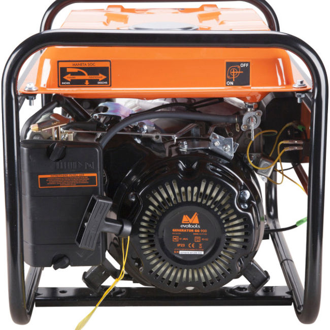 Generator de curent electric, pe benzina, Evotools EPTO GG900, 4 Timpi, 220 V, 900 W, 2 CP, priza 12 V, regulator tensiune