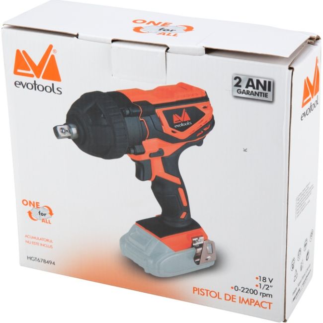 Masina de insurubat, cu impact, Evotools One EPTO , 18 V, fara acumulator si incarcator