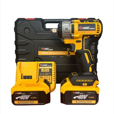 Masina de insurubat cu impact cu acumulator si incarcator, Li-Ion, 48 V, 4 Ah, patrat 1/2 inch, 350 Nm, accesorii incluse