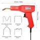 Kit pistol pentru lipit/sudat plastic, 4 tipuri de capse, cutie de transport, kit pentru repararea fisurilor din plastic, polipropilena, 200 capse de intarire, putere 50W