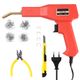 Kit pistol pentru lipit/sudat plastic, 4 tipuri de capse, cutie de transport, kit pentru repararea fisurilor din plastic, polipropilena, 200 capse de intarire, putere 50W