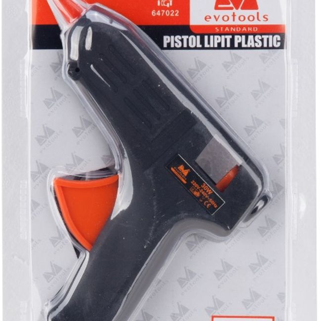 Pistol de lipit cu bagheta siliconica EvoTools, 30 W, 12 mm, 20 g/min