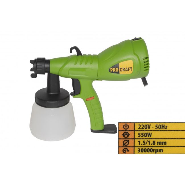 Pistol de vopsit electric Procraft PSE550, 550W