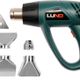 Suflanta cu aer cald, Lund 79325, 2000 W, cu accesorii, in valiza